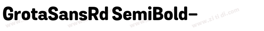 GrotaSansRd SemiBold字体转换